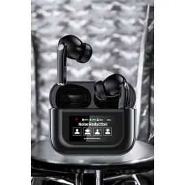 Kablosuz Bluetooth Kulaklık Ekranlı Uzun Şarj Süreli ANC Destekli