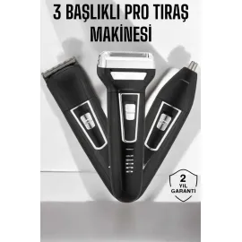 3 Başlıklı Profesyonel Tıraş Makinesi