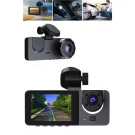 Araç İçi Dikiz Kamerası Sürüş Kaydedici 3 Lensli Dvr Kamera