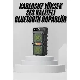 Bluetooth Hoparlör Yüksek Ses Kaliteli Büyük Boy Çift Çıkışlı Ses Bombası
