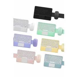 Bluetooth Touchpad Klavye Ultra İnce Taşınabilir Q Klavye