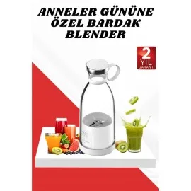 Anneler Gününe Özel Hediye Bardak Blender Paslanmaz Çelik Bıçaklı
