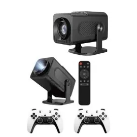 Çift Kollu Game Box Projeksiyon Cihazı Kumandalı Android Tv Dahili Hoparlör