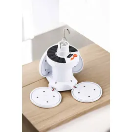 Kamp Lambası Işıldak Beyaz Işık Güneş Enerjili Solar Aydınlatma 5 Kanatlı Katlanabilir