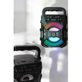 Işıklı Bluetooth Hoparlör Müzik ve Renkli Işık Taşınabiilir