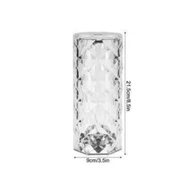 Kristal Lamba Masa Lambası Şarjlı Masa Lambası Dokunmatik Sensör Usb Şarjlı