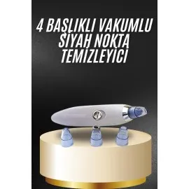 Yeni Nesil Vakumlu Pilli Siyah Nokta Ve Yüz Temizleme Cihazı 4 Başlıklı
