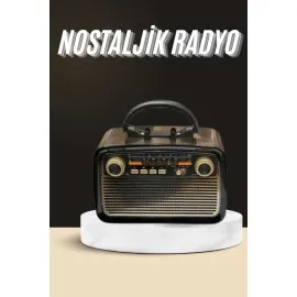 Nostaljik Radyo Bluetooth Bağlantılı Müzik Kutusu Ahşap