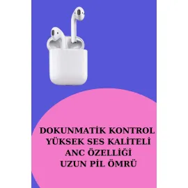 3 Kordonlu Dokunmatik Ekran Akıllı Saat ve 2.Nesil Kablosuz Bluetooth Kulaklık ANC/ENC