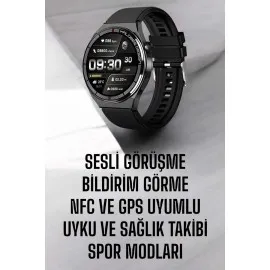 Akıllı Saat Nabız Sensörlü Bildirim Görebilen Spor Modları Gps Takibi