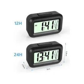 Dijital Masa Saati Termometreli Takvim Çalar Saat Led Ekran Pilli