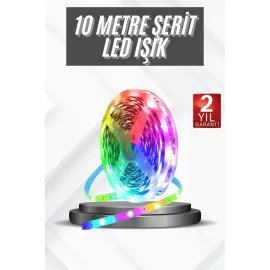 RGB Şerit Led 10 Metre Led Işık Kumanda ile Kontrol RGB