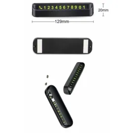 Araç İçi Numaratör Numaralık Oto Cam Kartı Fosforlu Numaratör