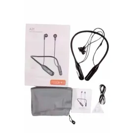60 Saat Kablolu Boyun Askılı Dijital Göstergeli Bluetooth Kulaklığı