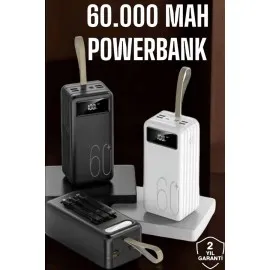 Powerbank 60.000 Mah Dijital Göstergeli 4 Portlu Taşınabilir