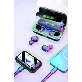 Powerbank Özellikli Kablosuz Bluetooth Kulaklık Rgb Işıklı