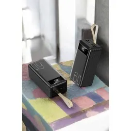 Powerbank 60.000 Mah 4 Portlu Uzun Şarj Süreli Dijital Göstergeli