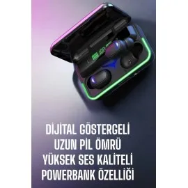 Powerbank Özellikli Kablosuz Bluetooth Kulaklık Rgb Işıklı