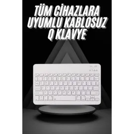 Q Klavye Türkçe Bluetooth Klavye Tüm Cihazlara Uyumlu Kablosuz