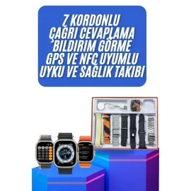 Yeni Nesil Unısex 7 Kordonlu Çok Fonksiyonlu Nabız Ölçer Uyku Ve Sağlık Takibi