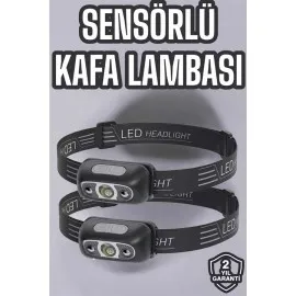 Kafa Lambası Kamp Lambası Led Işık Şarjlı Ayarlanabilir