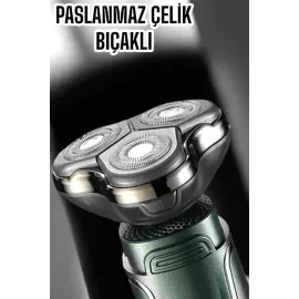 Yüksek Performanslı 3 Başlıklı Profesyonel Tıraş Makinesi