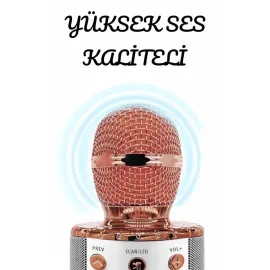 Şarjlı ve Uzun Pil Ömürlü Karaoke Mikrofon USB Bellek Destekli, Profesyonel Ses