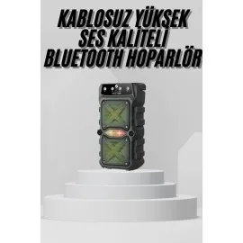 Bluetooth Hoparlör Yüksek Ses Kaliteli Büyük Boy Çift Çıkışlı Ses Bombası