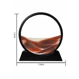 3D Led Işıklı Kum Saati Gece Lambası Hareketli Sulu Kum Saati Dekoratif