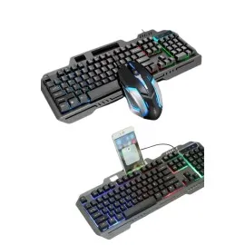 Rgb Işıklı Gaming Oyuncu Klavye Q Klavye Mouse Hediyeli