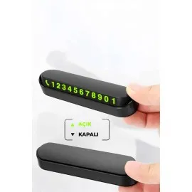Araç İçi Numaratör Numaralık Torpido Üstü Açılır Kapanır Telefon Numarası Bırakma