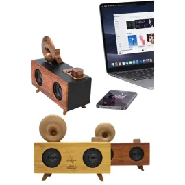 Gramafon Nostaljik Radyo Yüksek Ses Kalitesi USB TF Kart Aux