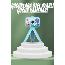 Çocuklara Özel Ayaklı Mini Fotoğraf Makinesi Dijital LCD Ekran