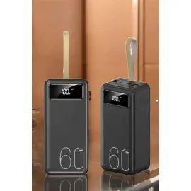 Powerbank 60.000 Mah Hızlı Şarj 4 Çıkışlı Uzun Şarj Süreli Dijital Göstergeli