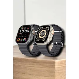 45 MM Gri Kasa Ultra Akıllı Saat Sesli Görüşme, Sağlık Takibi, Suya Dayanıklı