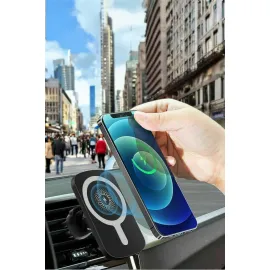 İOS Uyumlu Manyetik Tasarım Magsafe İphone 12/13/14/15 araç şarjı