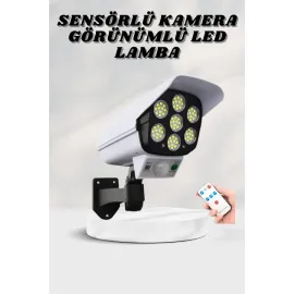 Solar Lamba Kamera Görünümlü Duvar Lambası Dönebilen Bahçe Aydınlatması