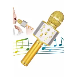 Karaoke Mikrofon Dahili Hoparlörlü Sd-usb-aux Girişli Bluetooth Hoparlör