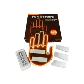 Pilli Led Işık Araç Camı İçin Uzaktan Kumandalı El Simgesi