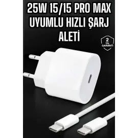 Güç Adaptörü Ve Kablosu Şarj Aleti 15/15 Pro Max Uyumlu Hızlı Şarj