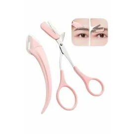 Taraklı Kaş Makası Ve Ustura Seti Kaş Düzeltme Makası Kaş Bıyık Alma Aleti
