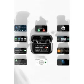 Bluetooth Kulaklık Kablosuz Ekranlı Anc/enc Destekli Dokunmatik