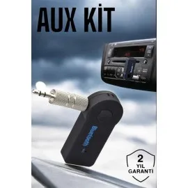 Tüm Araçlara Uyumlu Aux Car Bluetooth Kablosuz Araç Bağlantı Kiti