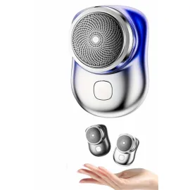 Kablosuz Tıraş Makinesi Günlük Hızlı Taşınabilir Şarjlı Yuvarlak Paslanmaz Çelik