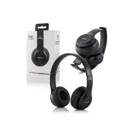 Bluetooth Kablosuz Kulaklık Siyah Wireless 5.0 Kulak Üstü Uzun Pil Ömrü