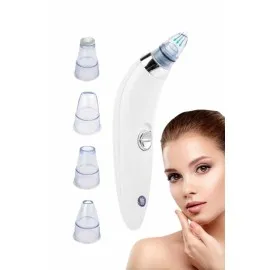 Yeni Nesil Vakumlu Pilli Siyah Nokta Ve Yüz Temizleme Cihazı 4 Başlıklı