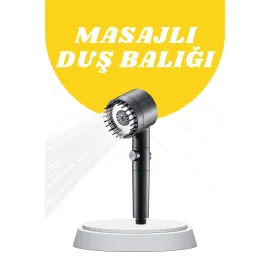 Duş Başlığı Yüksek Basınçlı Masaj Taraklı 3 Kademeli