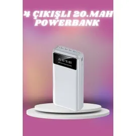 4 Çıkışlı 20.000 Mah Powerbank Taşınabilir Çoklu Giriş