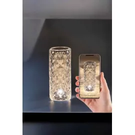 Gece Lambası Kristal Lamba Dokunmatik Şarjlı Hediyelik