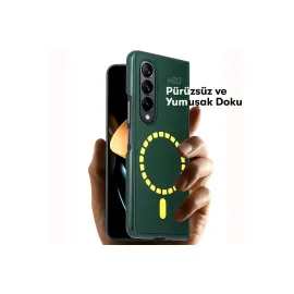 Hdd Samsung Galaxy Z Fold 4 Kılıf Hbc-156 Forum Magneticsafe Kapak - Koyu Yeşil